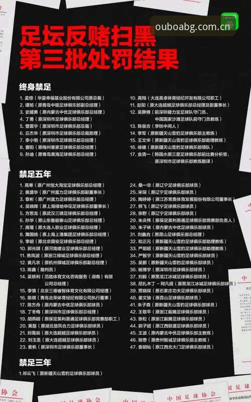 中国足协第三批禁足名单深度分析：从行业乱象看足球生态重建